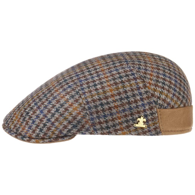 Lierys Houndstooth Flatcap mit Kaschmir