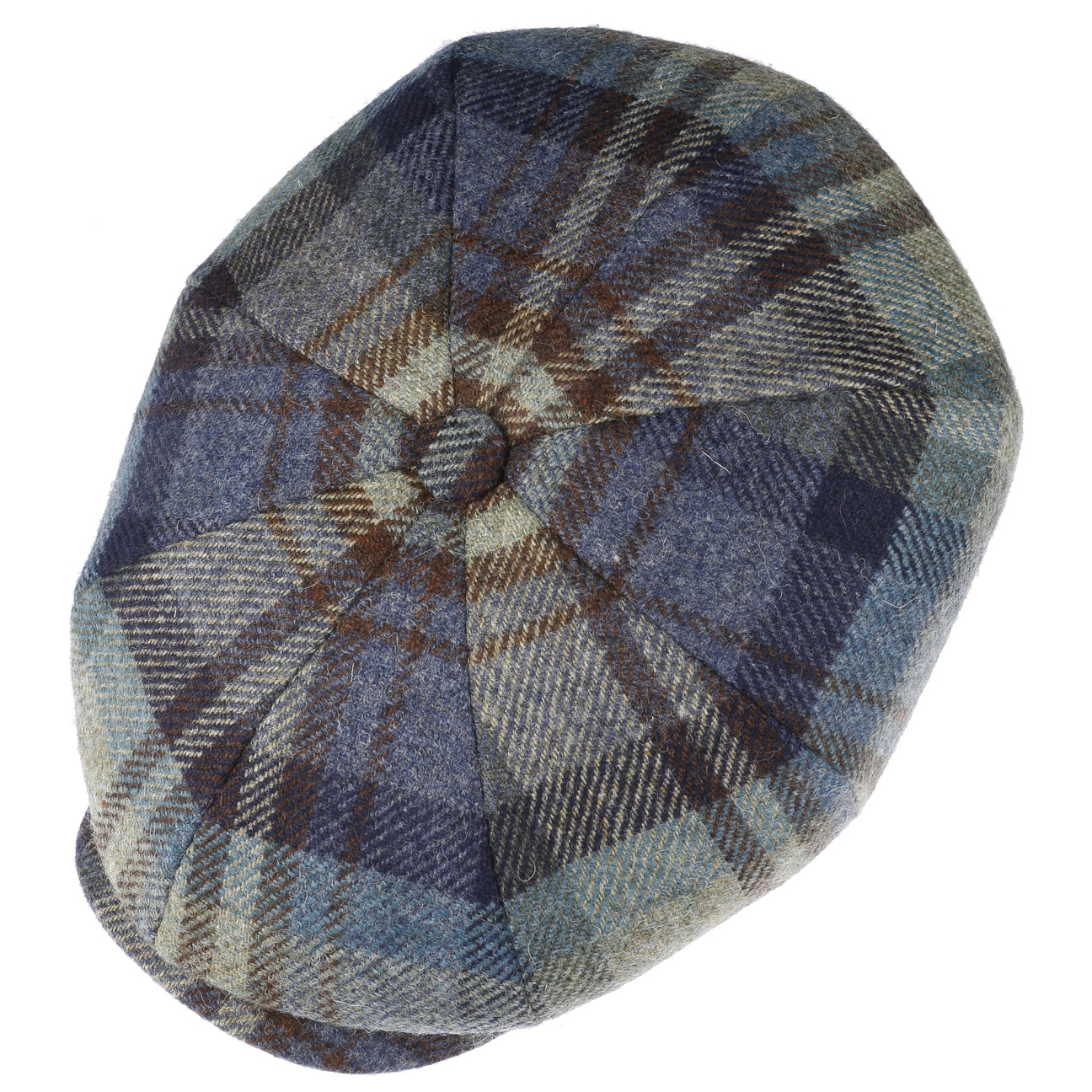 Carlsen Wool Check Flat Cap by Lierys