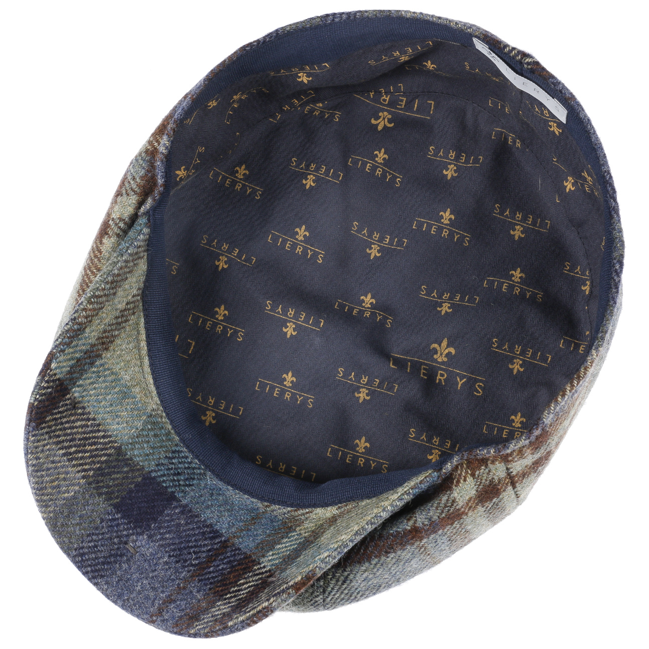 Carlsen Wool Check Flat Cap by Lierys