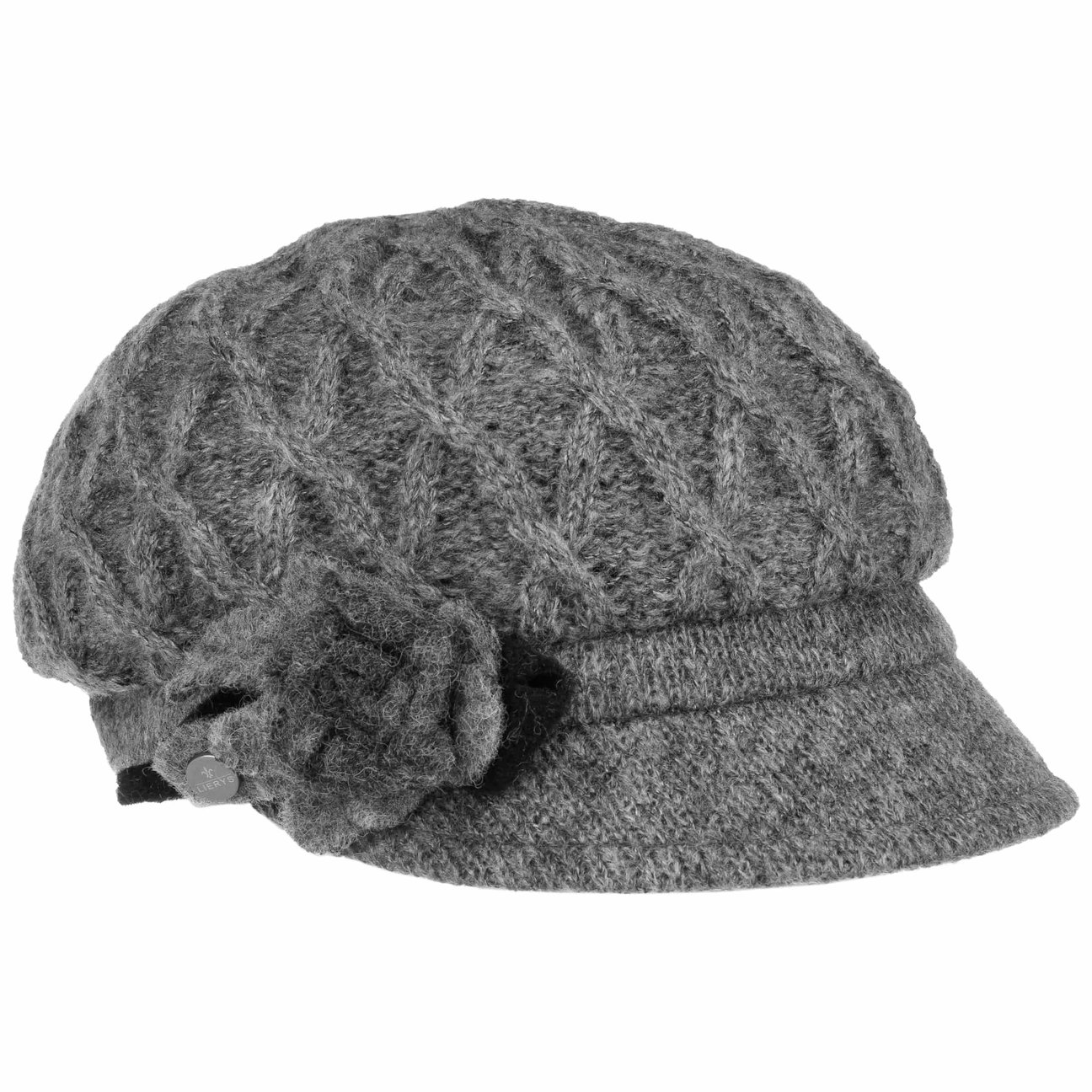 CREATIVA Wool Newsboy Gatsby Hat With Flower Newsboy gatsby cap peakyblinders shelby pet Van het  main image 3