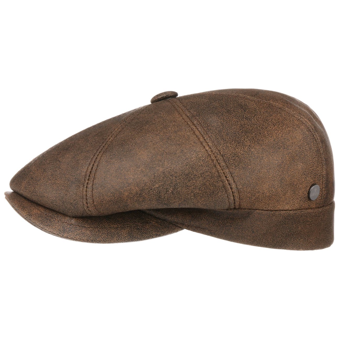 City Nappa Leather Flat Cap --\u003e Lierys 