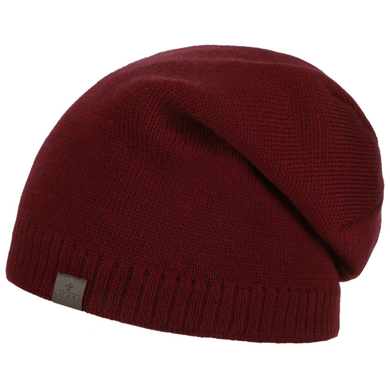 Fine Merino Classic Oversize Beanie Hat by Lierys -->