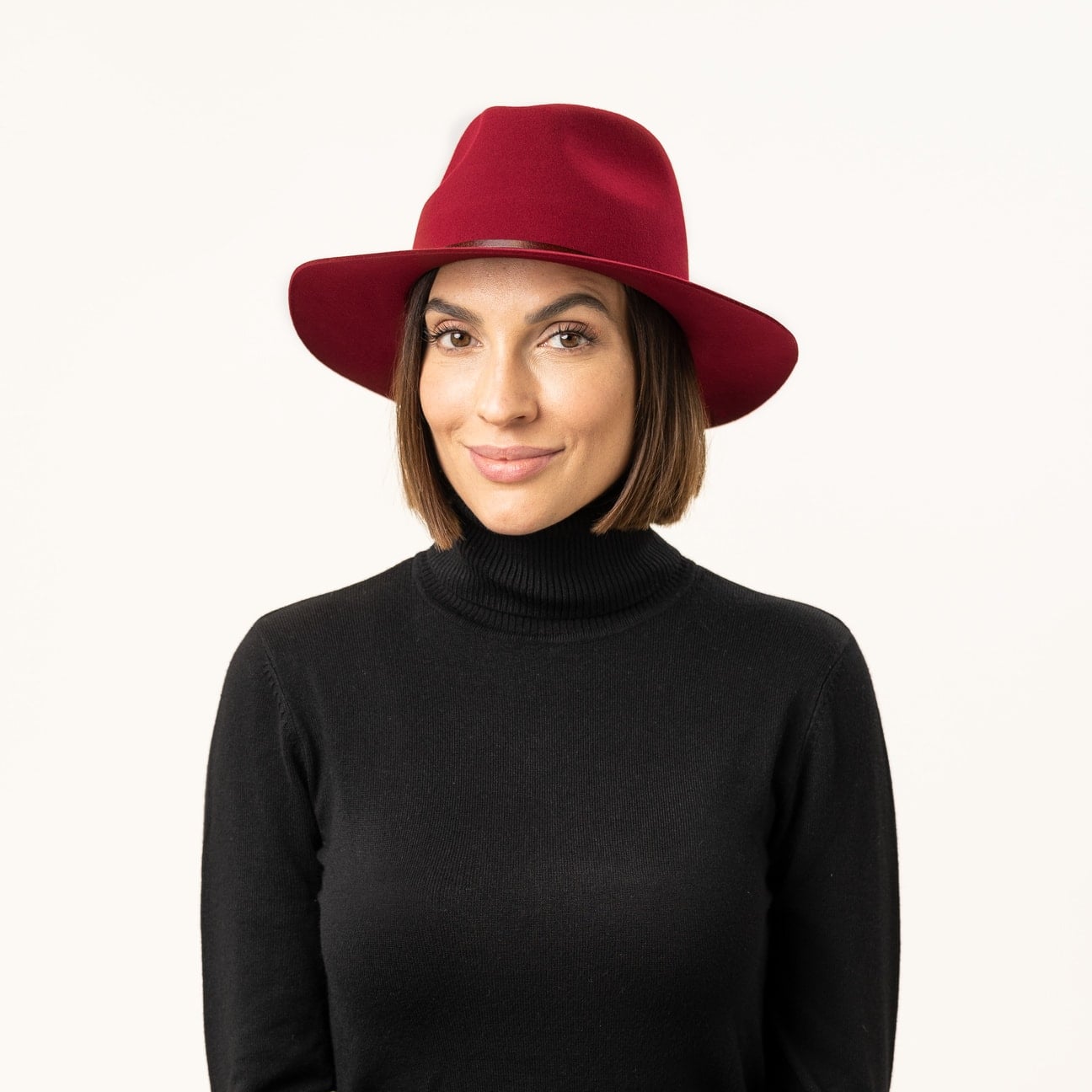  Lmtossey Winter Fedora Hats for Women Wide Brim Wool