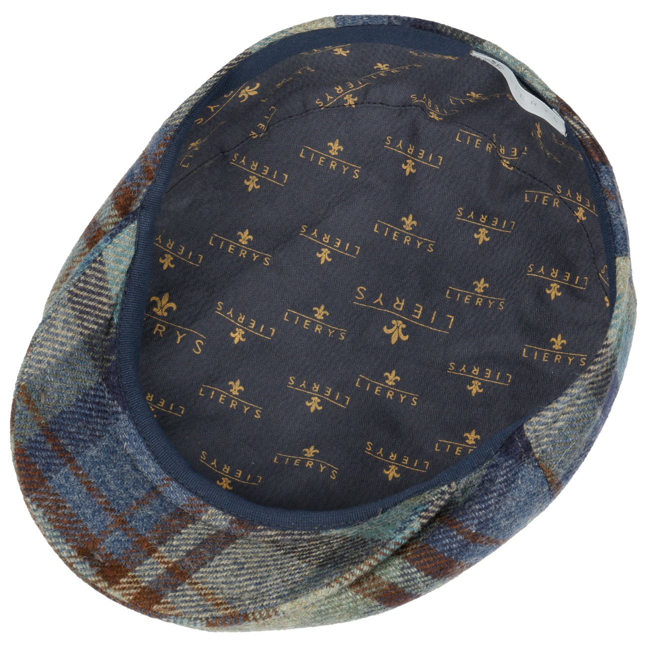 Glaston Wool Check Flat Cap --\u003e Lierys 