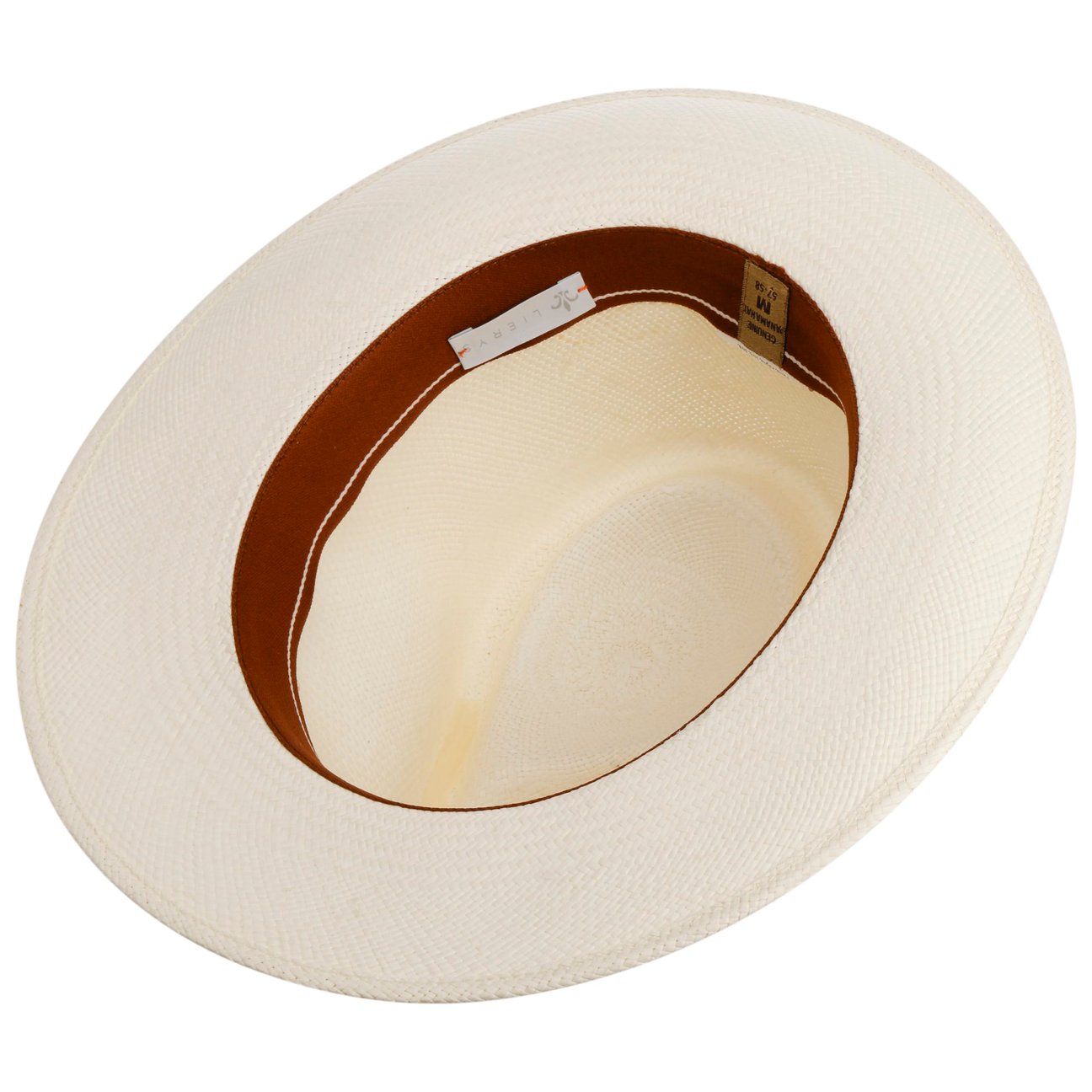 Lierys Chapeau Panama Sportive Trilby Femme/Homme - Made in Ecuador Fedora de Plage avec Passepoil Ete Printemps-ete - S (55-56 cm) Nature-Bleu Fonce Lierys Chapeau Panama Sportive Trilby Femme/Homme - Made in Ecuador Fedora de Plage avec Passepoil Ete Printemps-ete - S (55-56 cm) Nature-Bleu Fonce