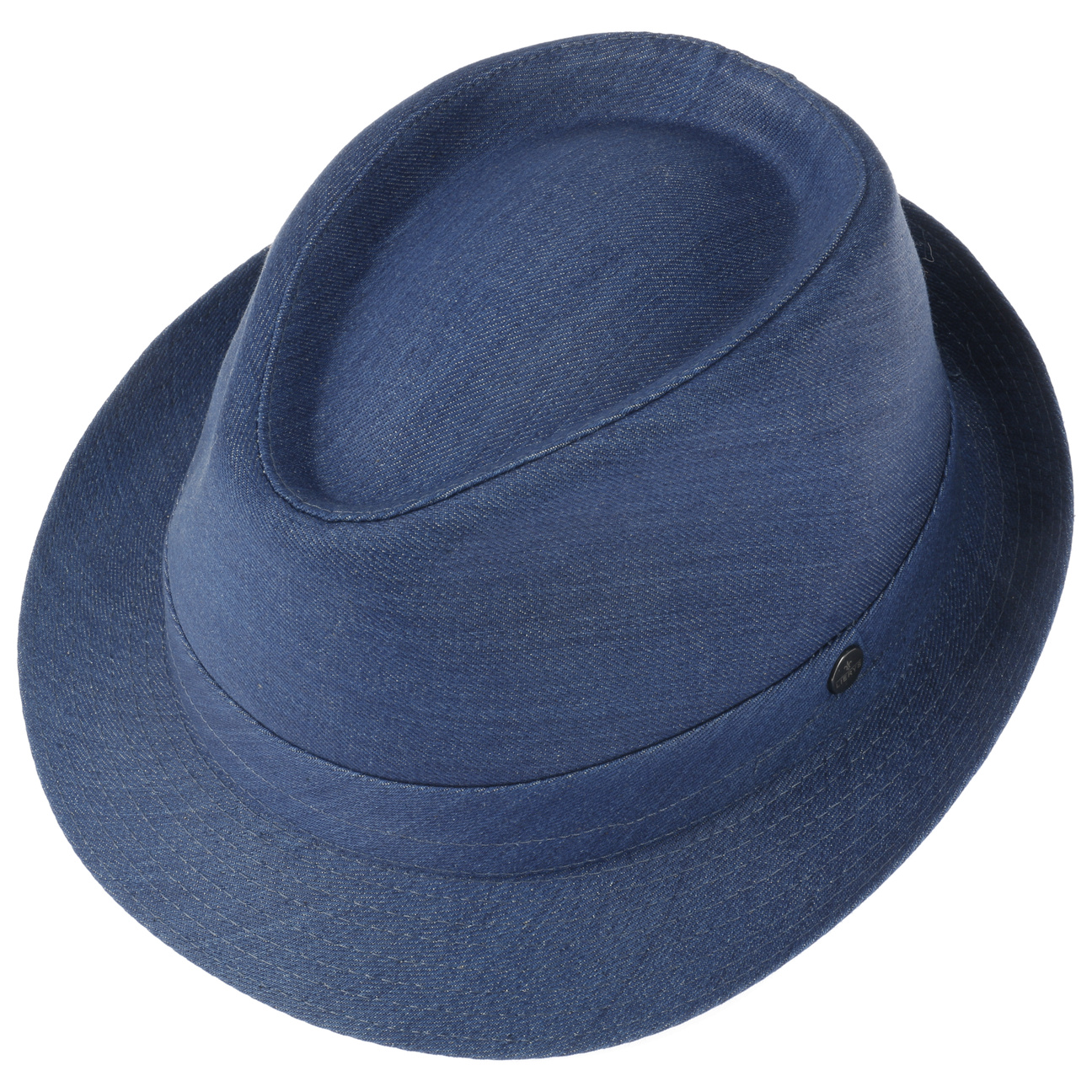 denim trilby hat