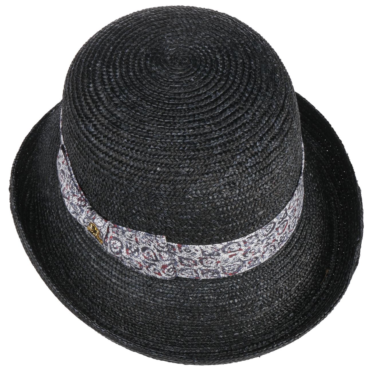 black straw cloche hat