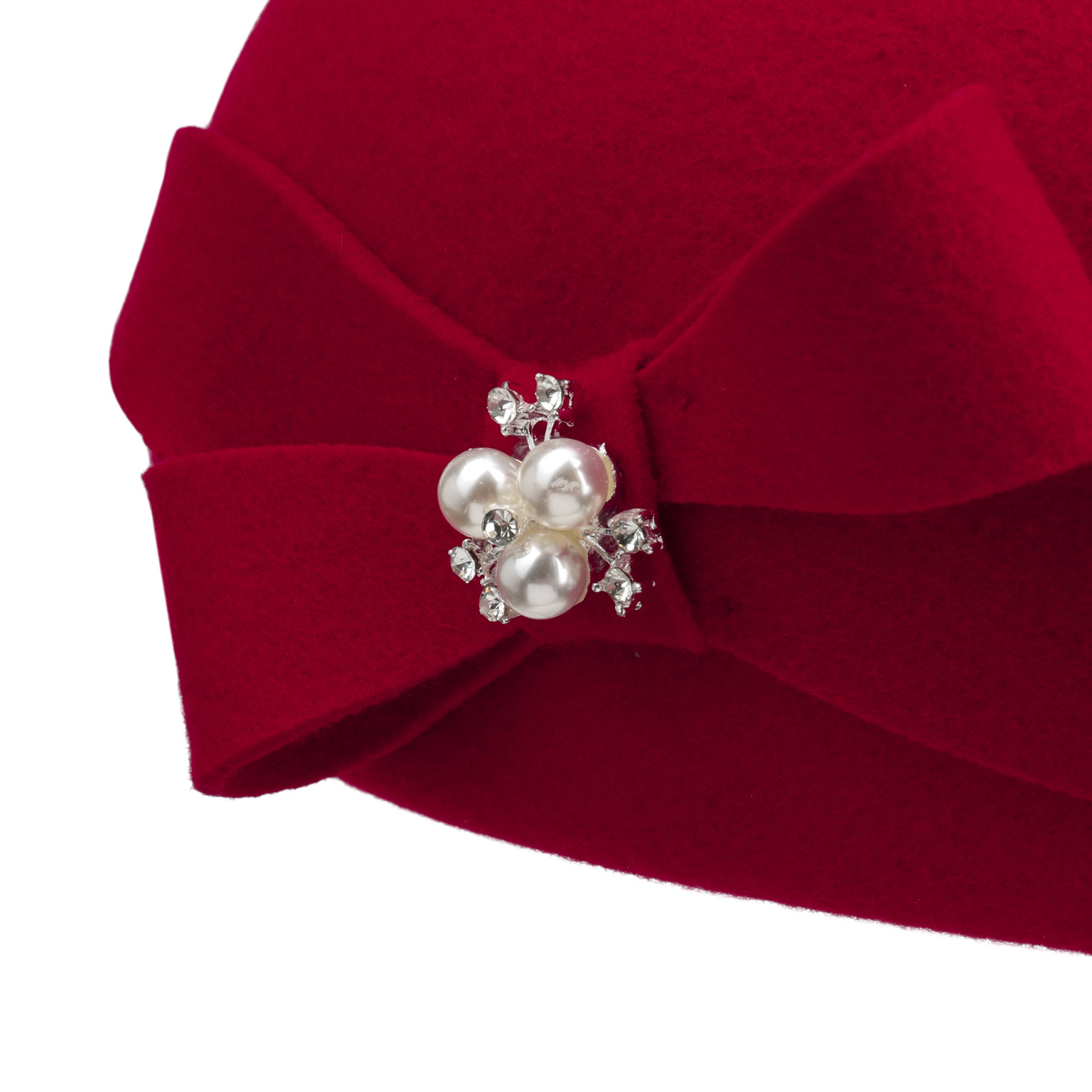 Red Felt Pillbox Satin Bow